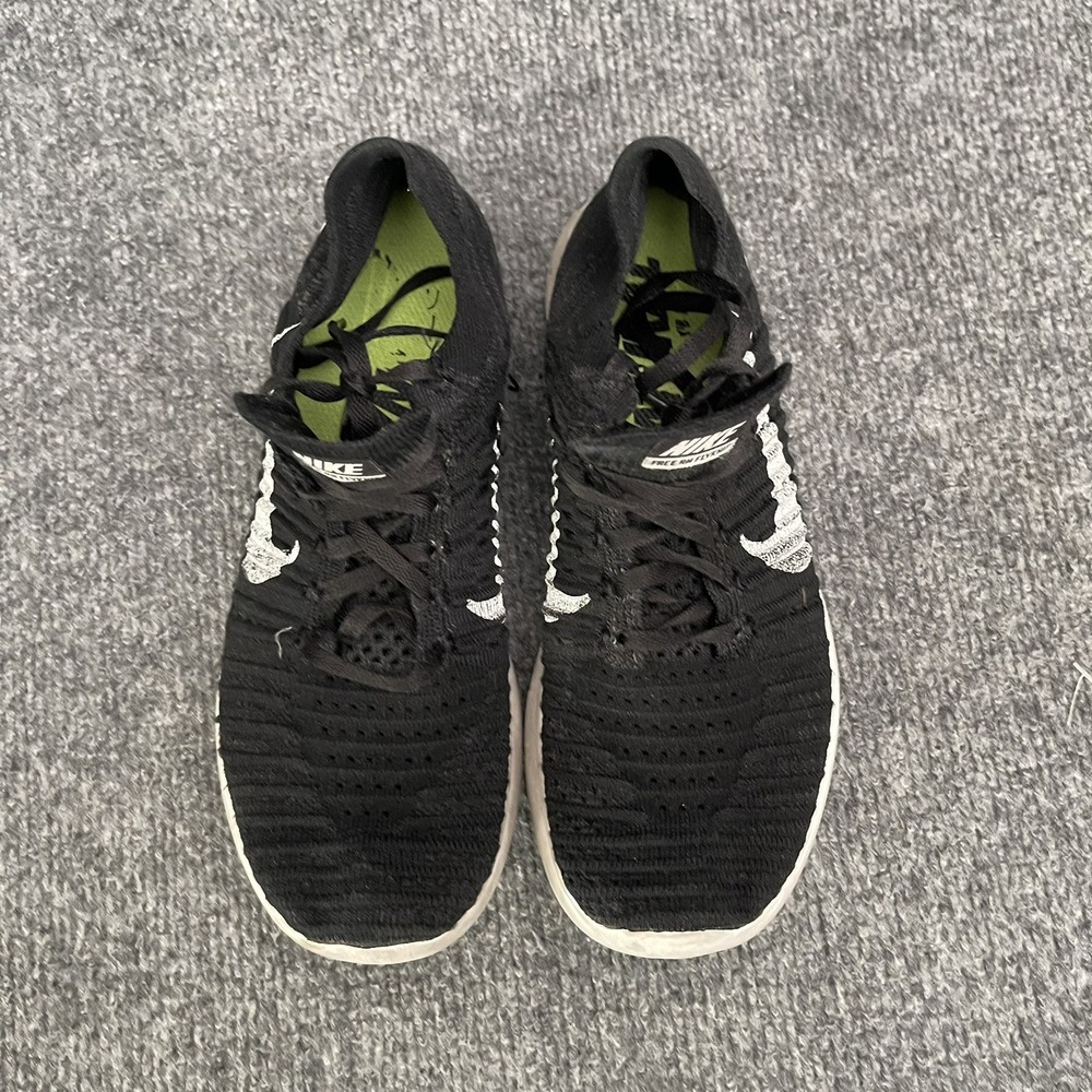 Nike Free RN Flyknit Shoes Women Sz 7.5 Black - Picture 4 of 12